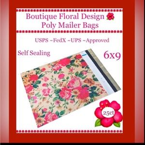 25ct ~  6x9’ Polymailer Bags~BONUS 25ct Free Stickers 🌺🆕🌺 USPS Approved!
